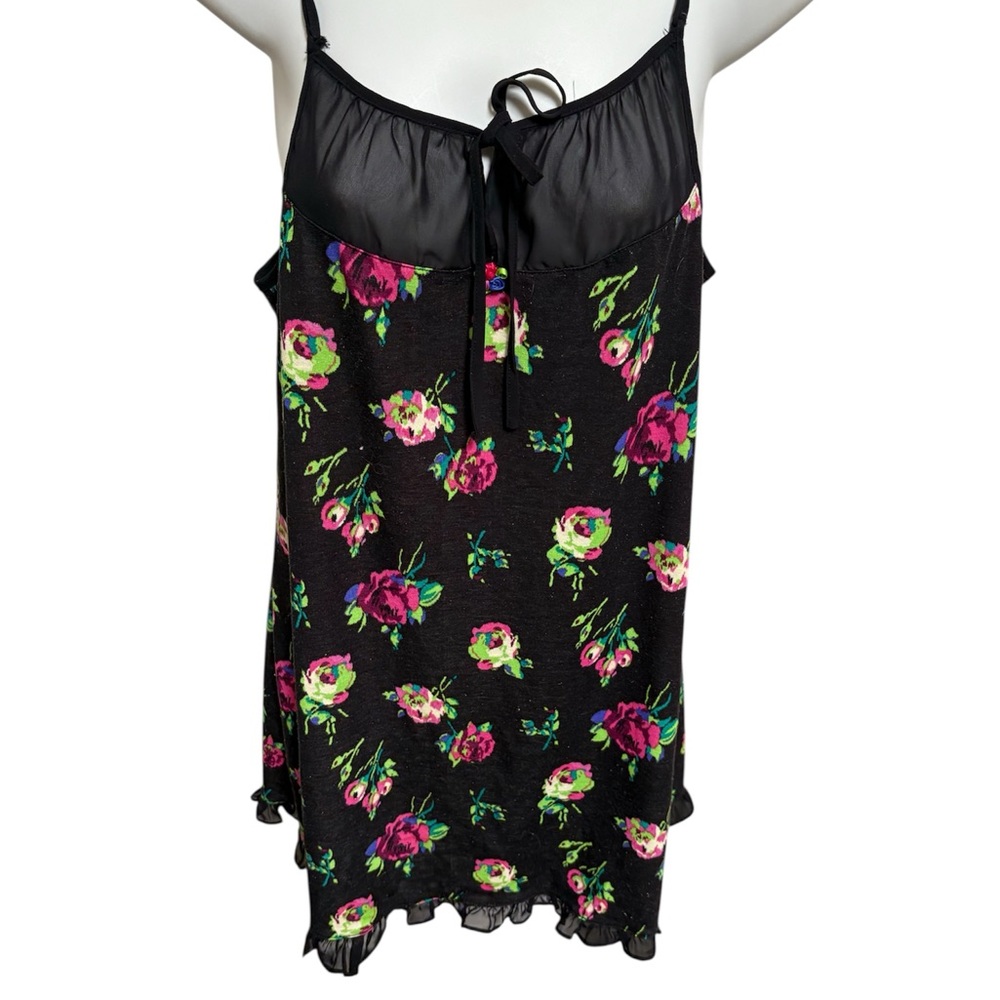 Betsey Johnson Floral Black Slip Dress